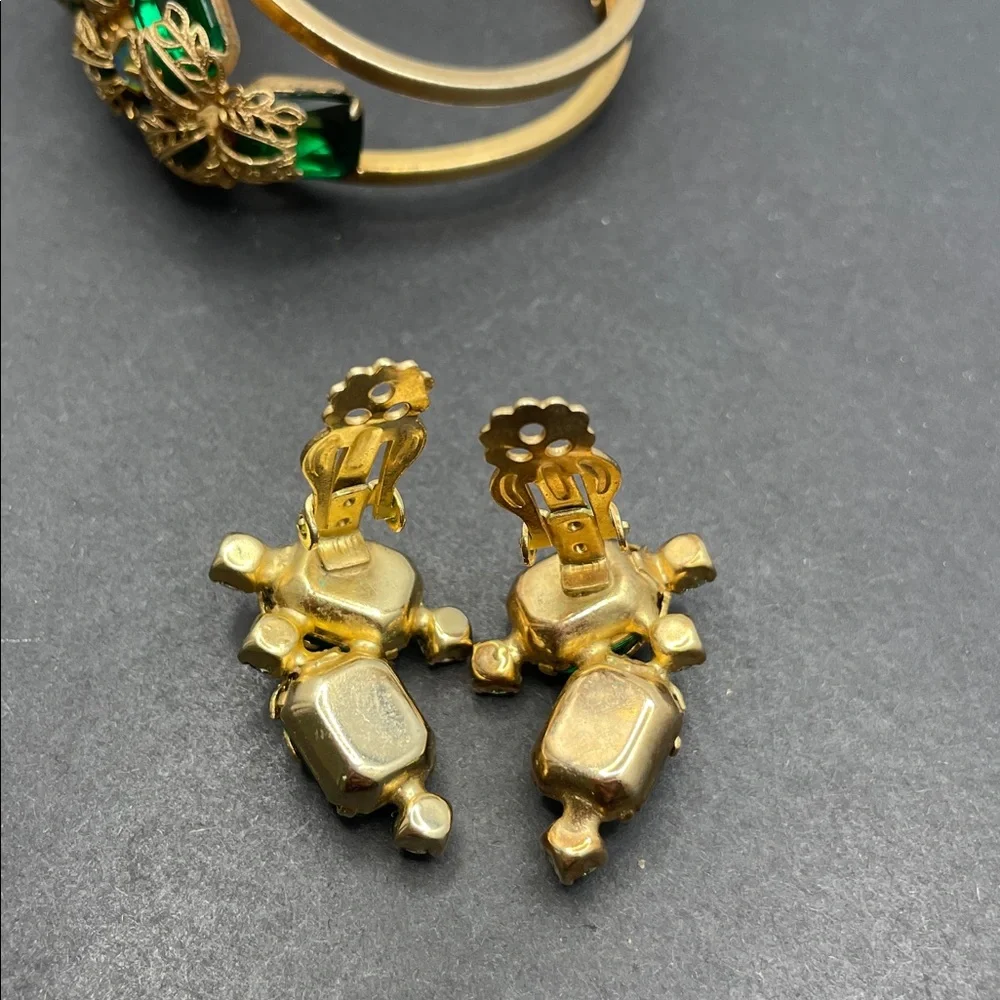 Juliana clamper bracelet and earring set vintage and verified - Picture 6 of 6